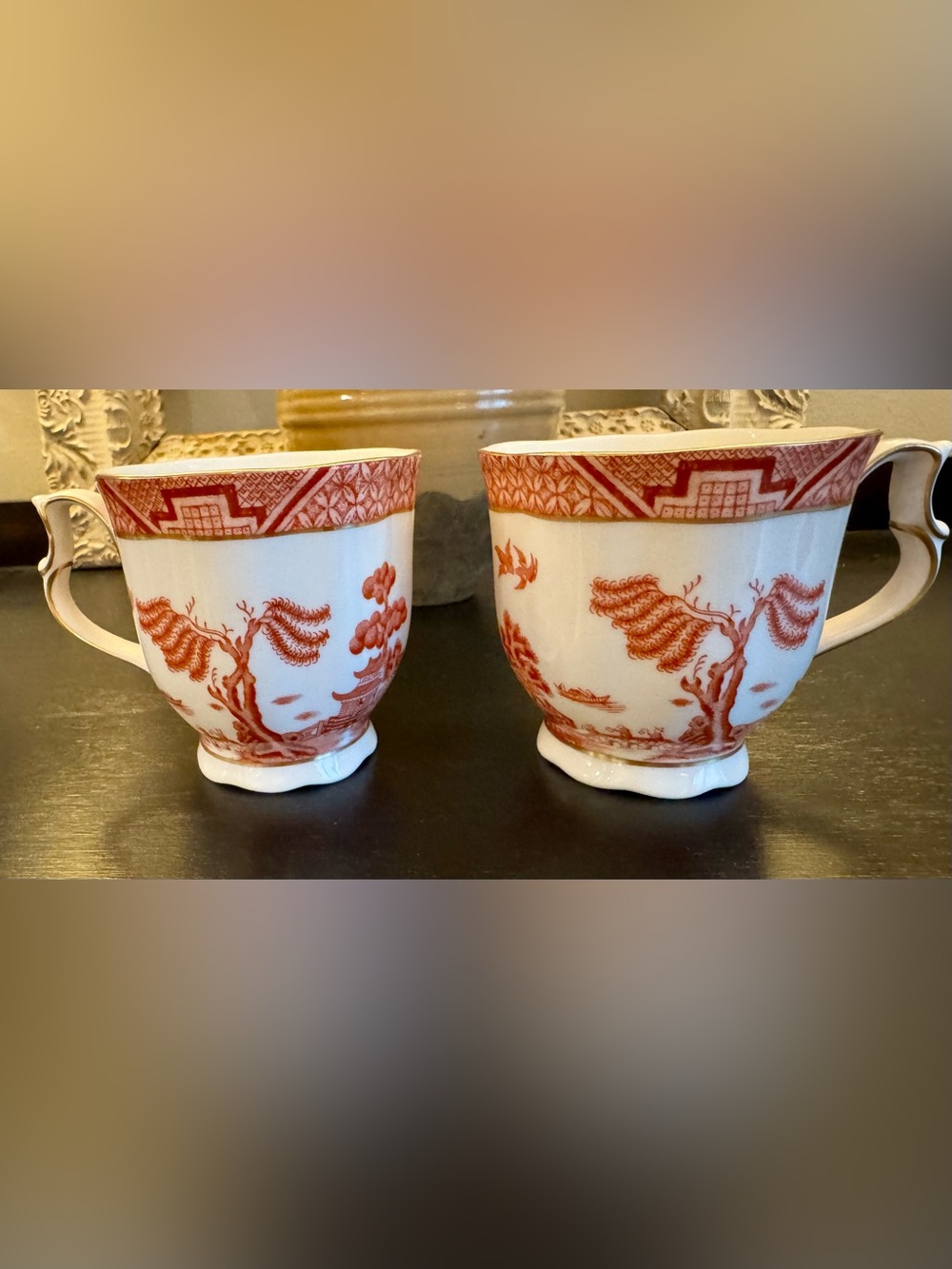 Two Royal Dalton China - Real Old Willow Mugs
